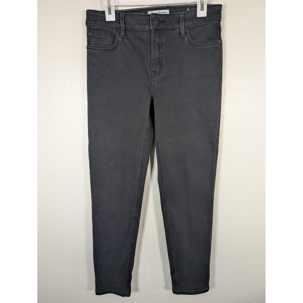 Tommy Bahama Jeans‎ Womens Large Leila Mid Rise Slim Boyfriend Stretch Pants